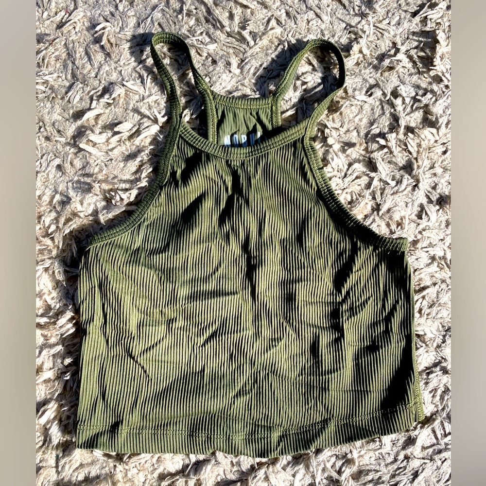 NOBULL Halter Ribbed Crop Tank